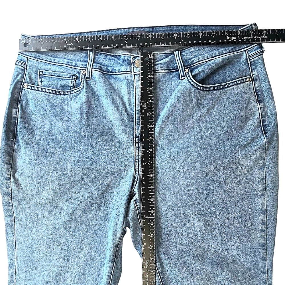 NYDJ Marilyn Straight Cool Embrace Figure Flattering Blue Jeans - Picture 6 of 13